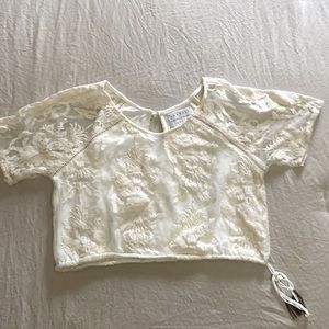 Embroidered crop top